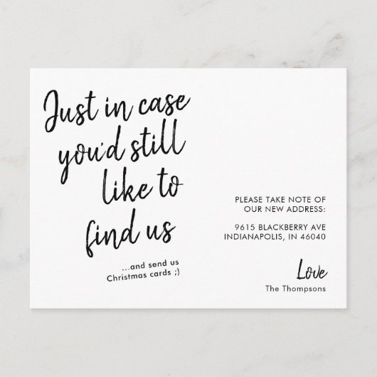 シンプルおもしろいモダン動の発表 ポストカード (正面)