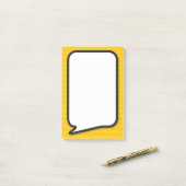 シンプルおもしろいモダン漫画本の音声バブル ポストイット (デスク上)