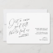 シンプルおもしろいモダン白黒ムービング 案内状 (正面)