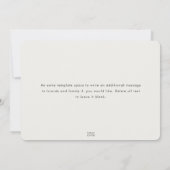 シンプルおもしろいモダン緑 案内状 (裏面)