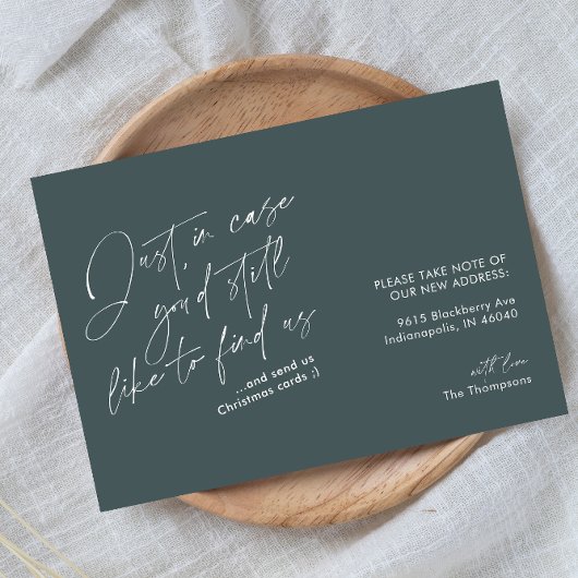 シンプルおもしろいモダン緑 案内状