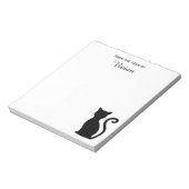 シンプルおもしろいモダン黒猫かわいい ノートパッド (回転)