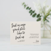 シンプルおもしろいモダンCream Moving Announcement ポストカード (スタンド正面)