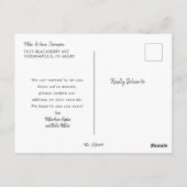 シンプルおもしろいモダンCream Moving Announcement ポストカード (裏面)