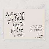 シンプルおもしろいモダンCream Moving Announcement ポストカード (正面)