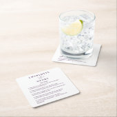 シンプルおもしろい事実結婚のコースター スクエアペーパーコースター (インサイチュ)