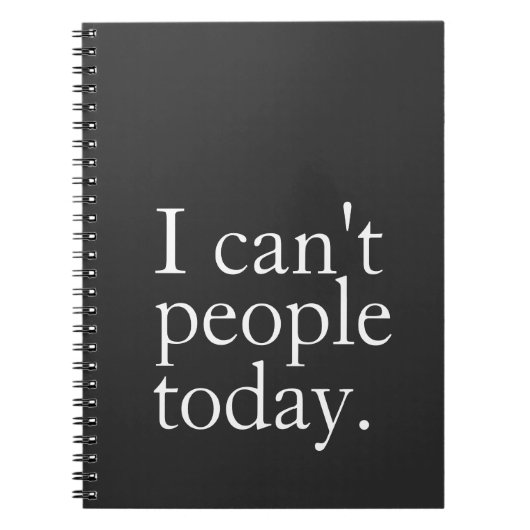 シンプルおもしろい今日は人が引用文 ノートブック (正面)