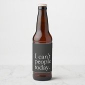 シンプルおもしろい今日は人が引用文 ビールラベル (正面)