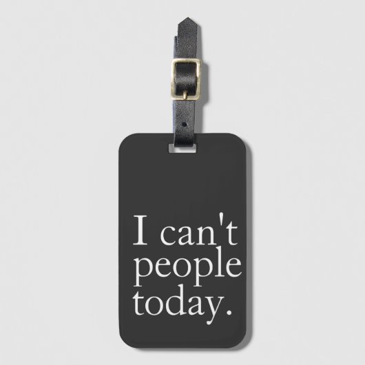 シンプルおもしろい今日は人が引用文 ラゲッジタグ (正面縦)