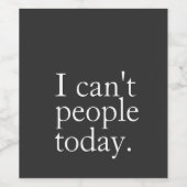 シンプルおもしろい今日は人が引用文 ワインラベル (シングルラベル)