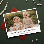 シンプルおもしろい家族クリスマスホリデーカード シーズンカード