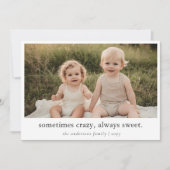 シンプルおもしろい家族クリスマスホリデーカード シーズンカード (正面)