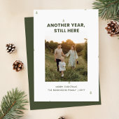 シンプルおもしろい家族ユーモアのある写真 シーズンカード