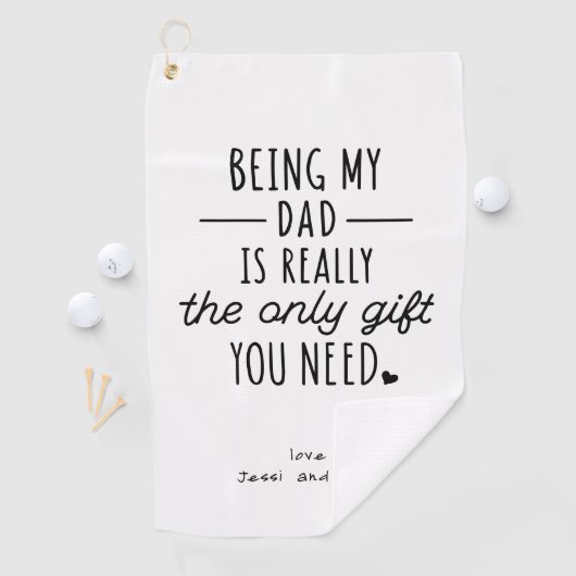 シンプルおもしろい父の日は私のパパギフト ゴルフタオル (インサイチュ)