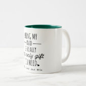 シンプルおもしろい父の日は私のパパギフト ツートーンマグカップ (正面右)