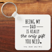 シンプルおもしろい父の日は私のパパ写真ギフト キーホルダー (正面)