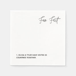 シンプルおもしろい結婚ファクトペーパーナプキン スタンダードカクテルナプキン