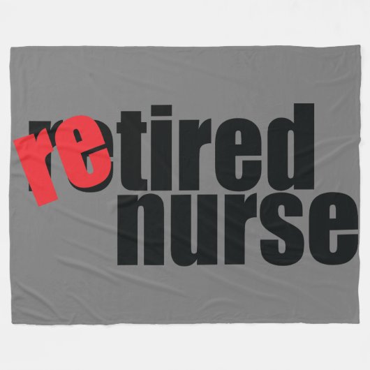 シンプルおもしろい退職したナース フリースブランケット (正面(横))