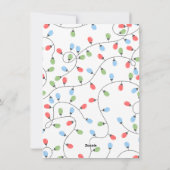 シンプルおもしろい黒猫とクリスマスツリー シーズンカード (裏面)