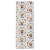 シンプルおもしろいCute Editable Round Photo水玉模様 ワインギフトバッグ (裏面)