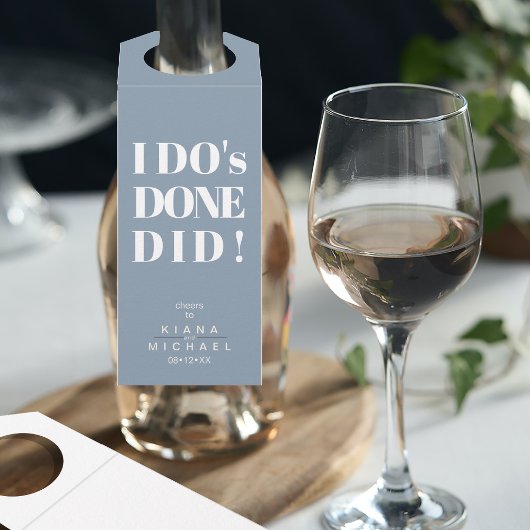 シンプルおもしろいDid Did Did Blue ID819 ボトルネックタグ