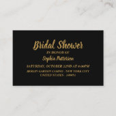 シンプルおよびモダン、ブライダルシャワーチケット招待状 名刺 (正面)