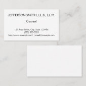 シンプルおよび保守弁護士の名刺 名刺 (正面/裏面)