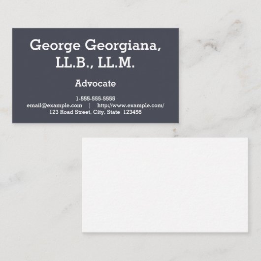 シンプルおよび専門の支持者の名刺 名刺 (正面/裏面)