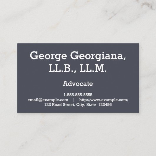 シンプルおよび専門の支持者の名刺 名刺 (正面)