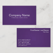 シンプルおよび専門の紫色の名刺 名刺 (正面/裏面)