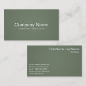 シンプルおよび専門の緑の名刺 名刺 (正面/裏面)