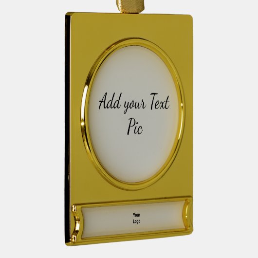 シンプルおミニマル前の名前を付け結婚なさい ゴールドプレートバナーオーナメント (右)