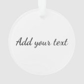 シンプルおミニマル名前を付けカスタムる オーナメント (裏面)