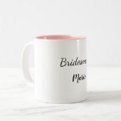 シンプルおミニマル名前を付けカスタムる ツートーンマグカップ (正面左)