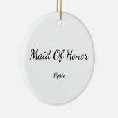 シンプルおミニマル名前を付けカスタムるbridesmaid C セラミックオーナメント (右)