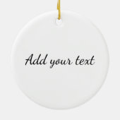 シンプルおミニマル名前を付けカスタムるbridesmaid C セラミックオーナメント (裏面)