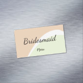 シンプルおミニマル名前を付けカスタムるbridesmaid C マグネット名刺 (インサイチュ)