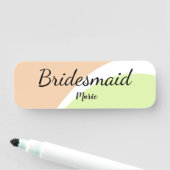 シンプルおミニマル名前を付けカスタムるbridesmaid C 名札 (インサイチュ)