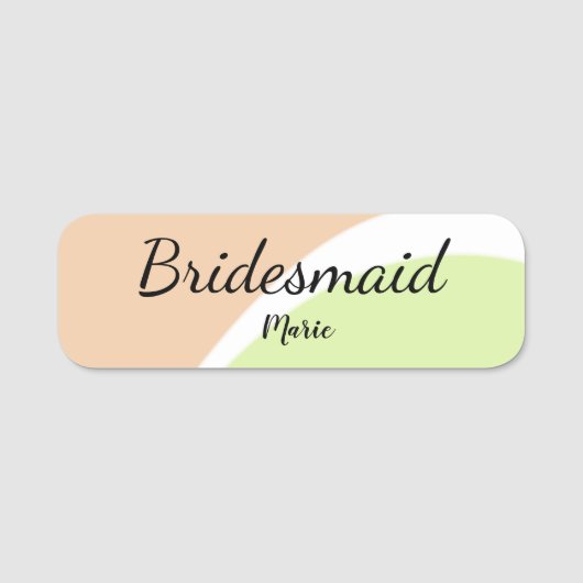 シンプルおミニマル名前を付けカスタムるbridesmaid C 名札 (正面)