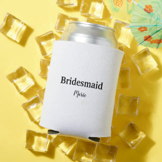 シンプルおミニマル名前を付けカスタムるbridesmaid C 缶クーラー