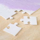 シンプルおミニマル名前を追加するカスタム結婚式unity ジグソーパズル (側面)