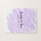 シンプルおミニマル名前を追加するカスタム結婚式unity ジグソーパズル (横)