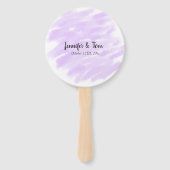 シンプルおミニマル名前を追加するカスタム結婚式unity ハンドファン (裏面)