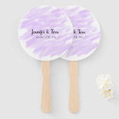 シンプルおミニマル名前を追加するカスタム結婚式unity ハンドファン (正面&裏面)