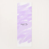 シンプルおミニマル名前を追加するカスタム結婚式unity ヨガマット (裏面)