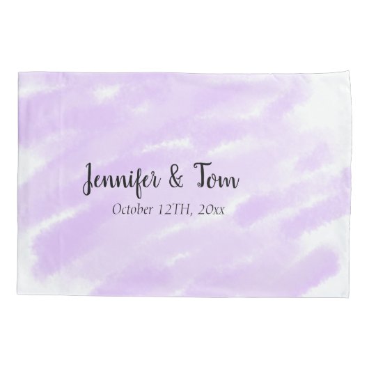 シンプルおミニマル名前を追加するカスタム結婚式unity 枕カバー (裏面)