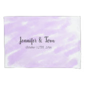 シンプルおミニマル名前を追加するカスタム結婚式unity 枕カバー (正面)