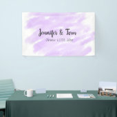 シンプルおミニマル名前を追加するカスタム結婚式unity 横断幕 (トレードショー)