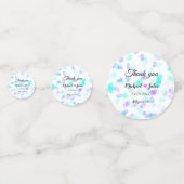 シンプルおミニマル感謝していさん名前ハートグリッター コンフェッティ (裏面)