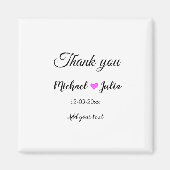 シンプルおミニマル感謝していさん名前ハートグリッター マグネット (正面)